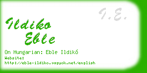 ildiko eble business card